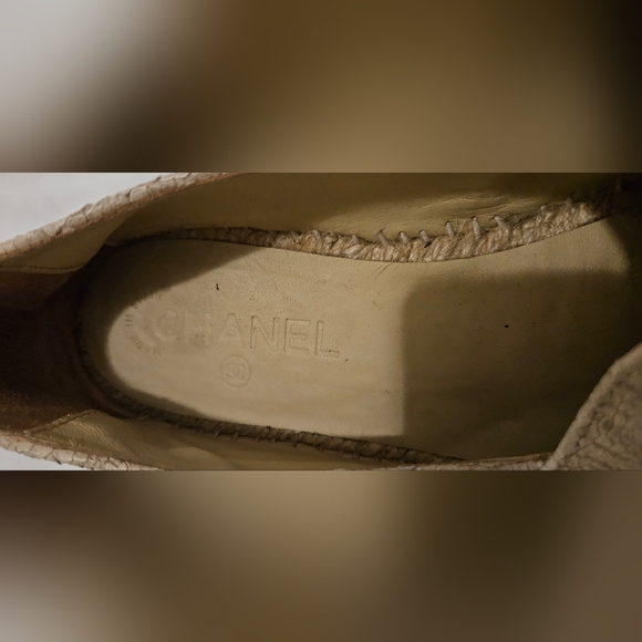 CC Denim Toile Chanel Espadrilles - Picture 7 of 13